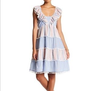 NWT Romeo & Juliet Couture Pompom Tiered Dress